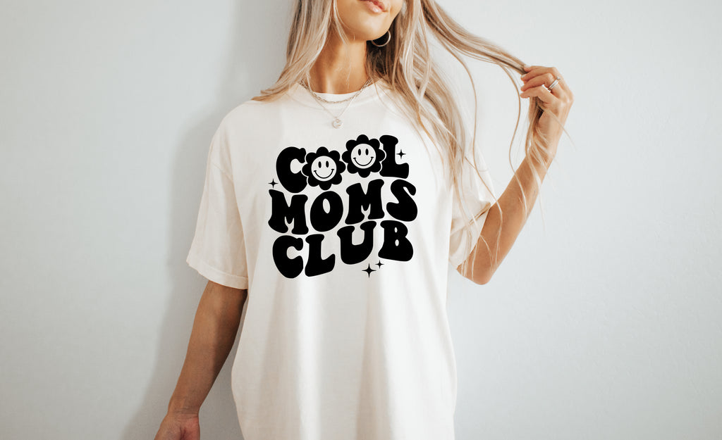 Cool Moms Club - Comfort Colors Adult Tee | Front design