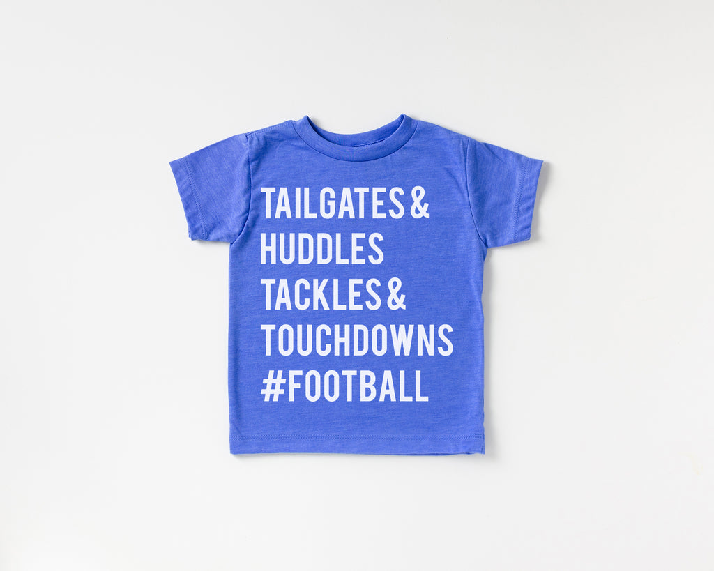 tackles and touchdowns kids football tee shirt Football season Sunday Funday shirt for kids boys girls or toddler