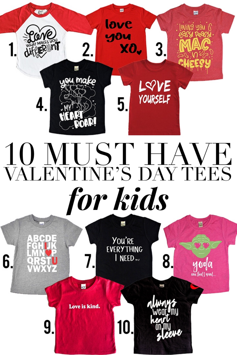 TOP 10: MUST HAVE VALENTINE'S DAY TEES FOR KIDS