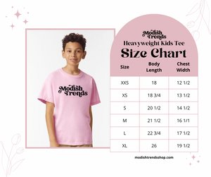 Hey Hey Minn - Grey Heavyweight Kids Tee | Ballerina Pink design