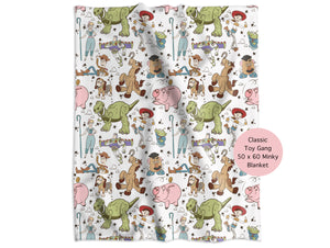 Classic Toy Gang Minky Throw Blanket