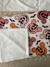 Neutral Mouse Pumpkins Minky Throw Blanket