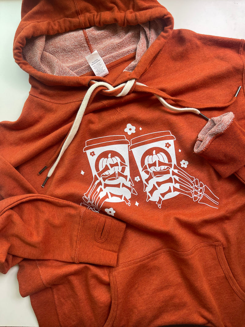 Skelly Spice - Burnt Orange Unisex French Terry Hoodie