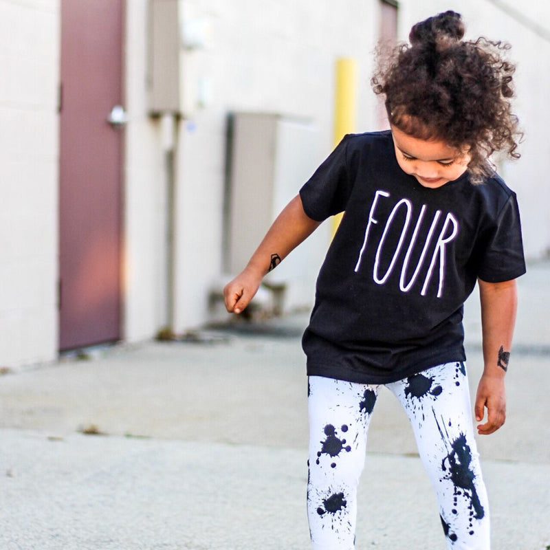 Skinny Four Birthday Shirt - Kids Tee