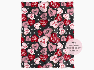 Anti Valentine Minky Throw Blanket