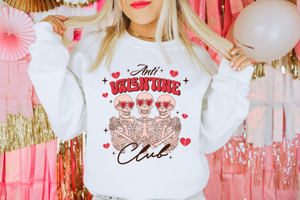 Anti Valentine Club - Unisex Adult Fleece Sweatshirt