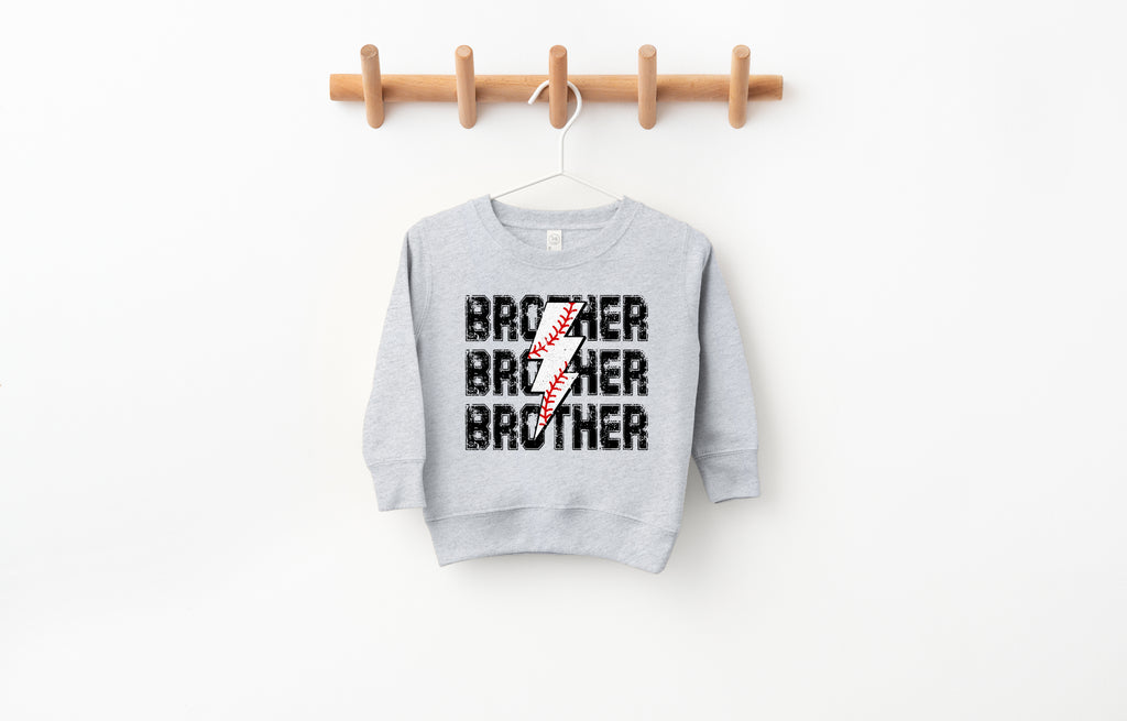 Baseball Brother Bolt - Kids Fleece Sweatshirt