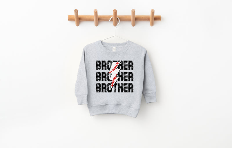 Baseball Brother Bolt - Kids Fleece Sweatshirt
