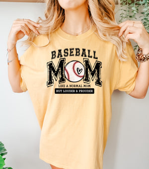 Loud Proud Baseball Mom - Comfort Colors Adult Tee