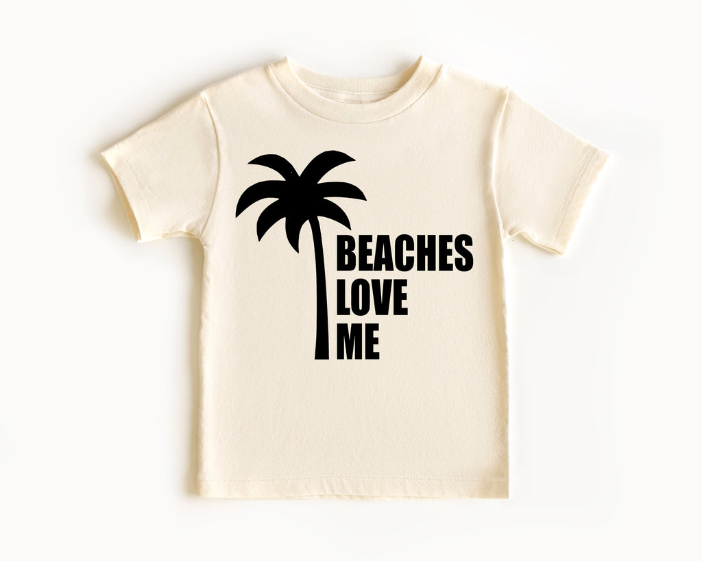 Beaches Love Me - Kids Tee | Black design