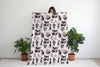 Beetle Guy & Gal Minky Throw Blanket