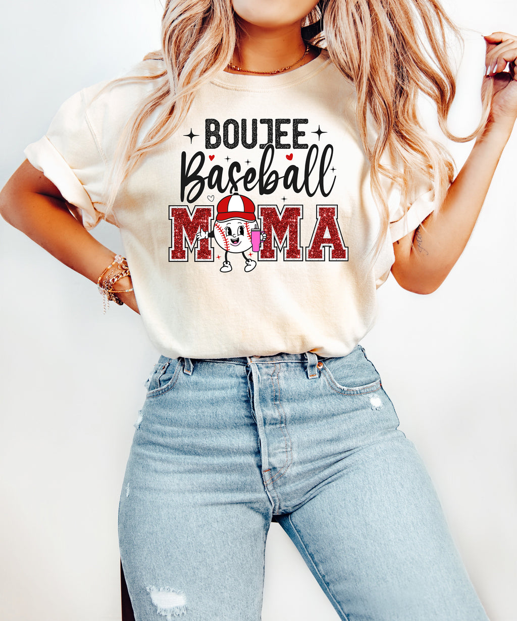 Boujee Baseball Mama - Comfort Colors Adult Tee