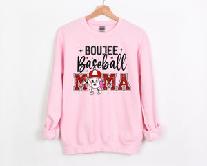 Boujee Baseball Mama - Unisex Fleece Pullover