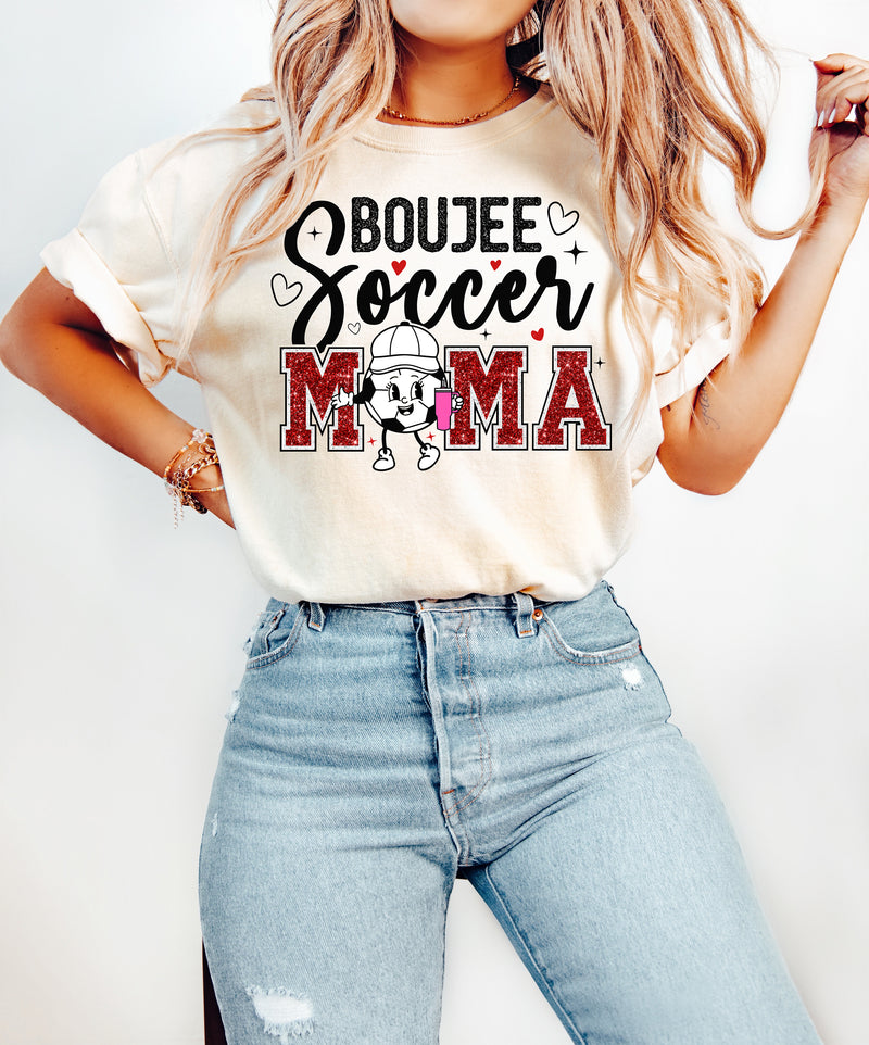Boujee Soccer Mama - Comfort Colors Adult Tee