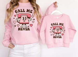 Call Me Never - Kids Fleece Sweatshirt