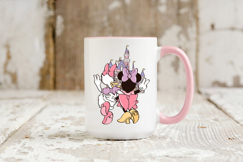 Castle Besties - 15oz Ceramic Mug | Pink accent
