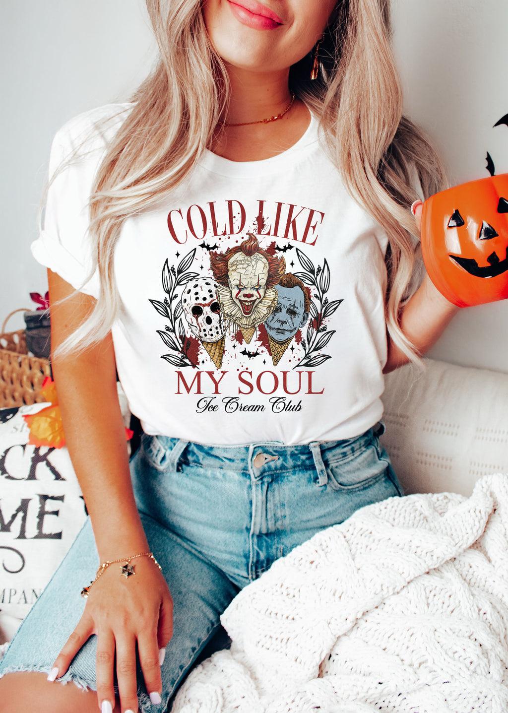 Cold like my Soul Ice Cream Club - Comfort Colors Unisex Adult Tee