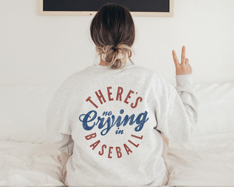 There's No Crying in Baseball - Unisex Fleece Pullover | Back Design