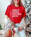Cuddles Cocoa & Christmas Movies - Comfort Colors Adult Tee