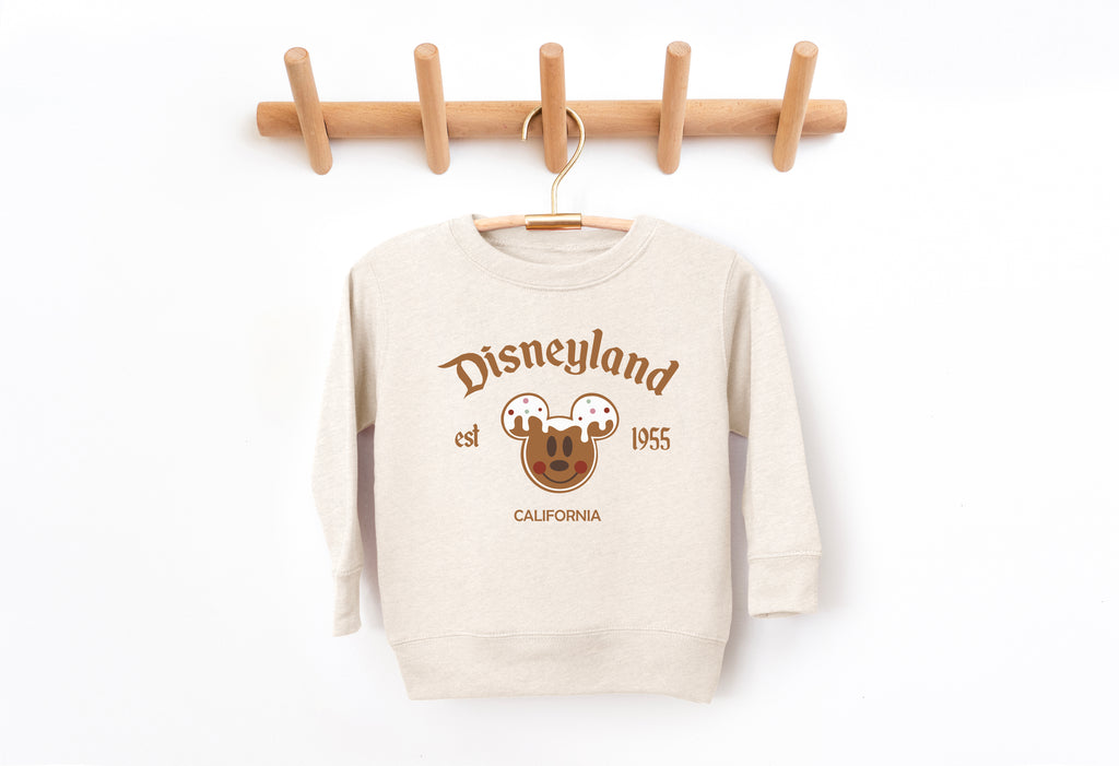 California Gingerbread Mister Mouse - Kids Fleece Sweatshirt