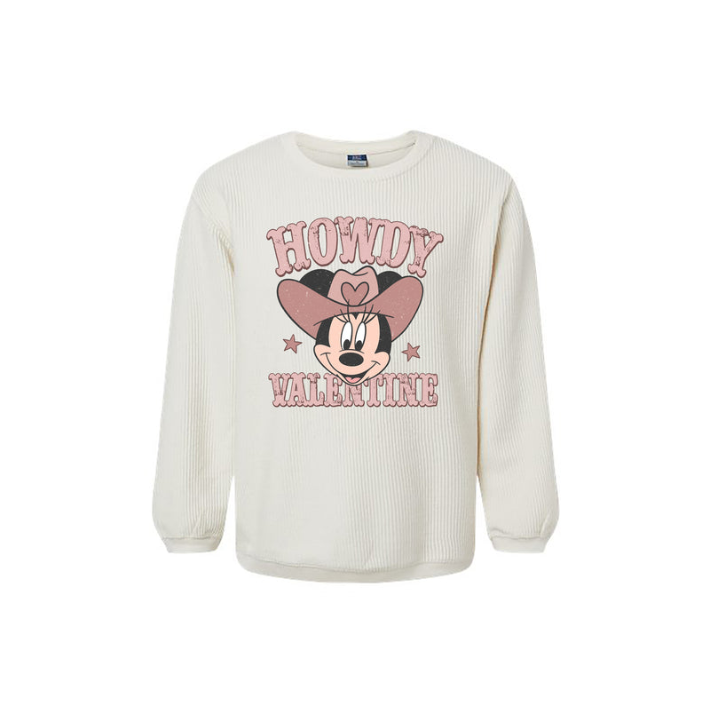 Howdy Valentine Min - Unisex Adult Corded Sweater