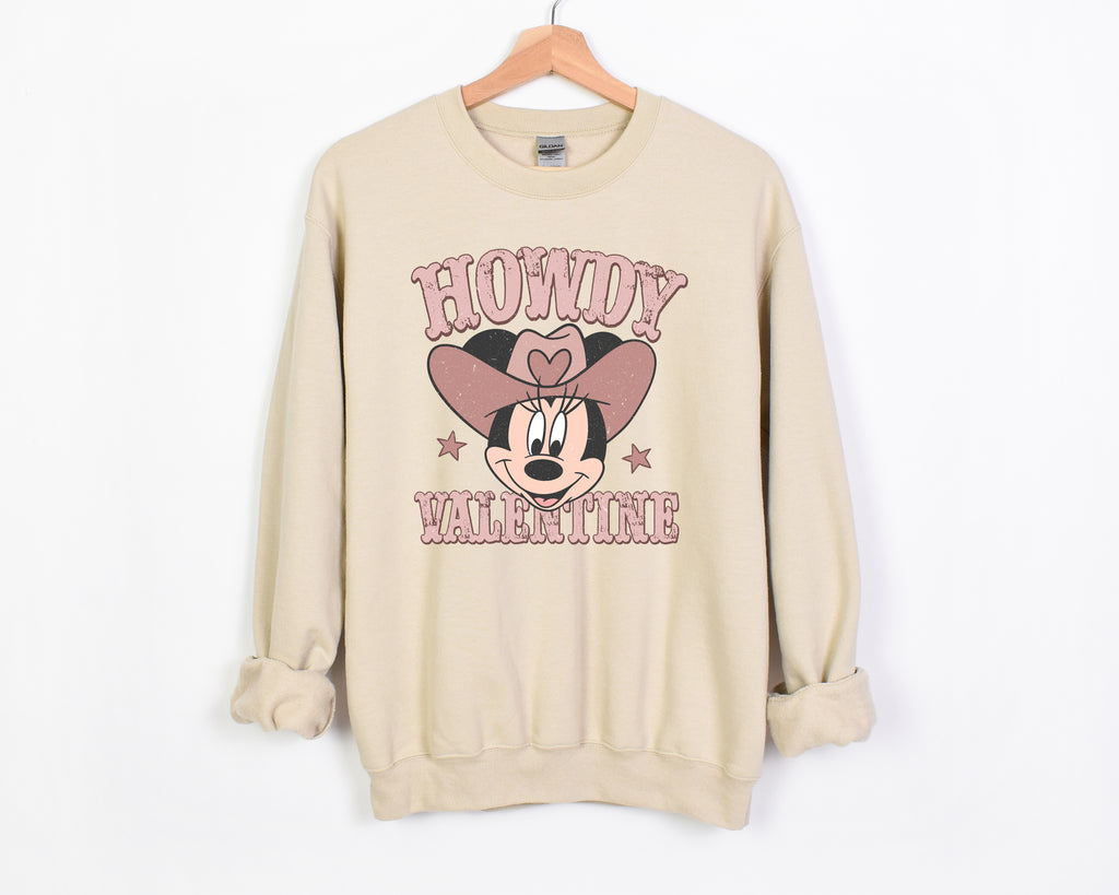Howdy Valentine Min - Unisex Adult Fleece Sweatshirt