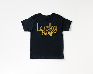 Lucky Kid - Kids Tee | Gold Shimmer
