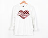 Checkered Mama Heart - Unisex Adult Fleece Sweatshirt