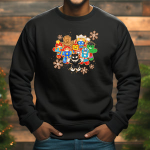 Superhero Gingerbread - Unisex Adult Fleece Sweatshirt