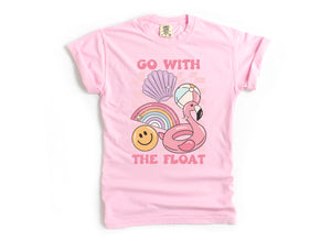 Go with the Float | Pink - Comfort Colors Adult Tee