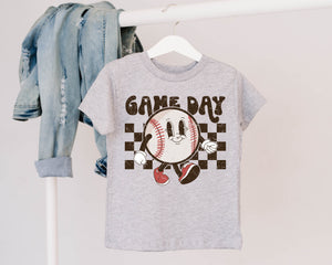 Retro Baseball Game Day - Kids Tee