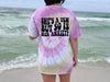 She's a Ten but so is her Anxiety - Desert Rose Tie Dye Adult Tee | Black ink