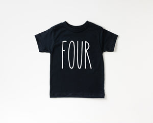 Skinny Four Birthday Shirt - Kids Tee