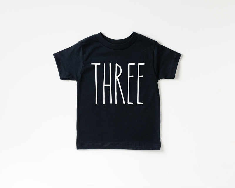 Skinny Three Birthday Shirt - Kids Tee