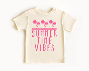 Summer Time Vibes - Kids Tee | Hot Pink ink