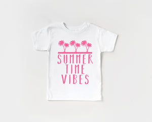 Summer Time Vibes - Kids Tee | Hot Pink ink