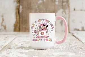 Teacup Besties - 15oz Ceramic Mug | Pink accent