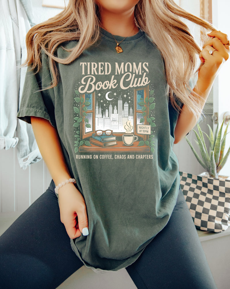 Tired Moms Book Club - Comfort Colors Adult Tee