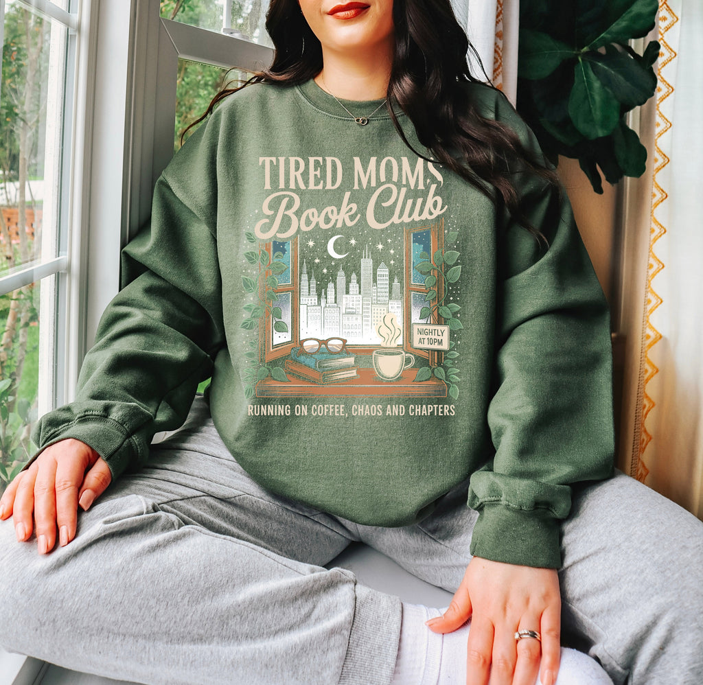 Tired Moms Book Club - Unisex Adult Fleece Sweatshirt