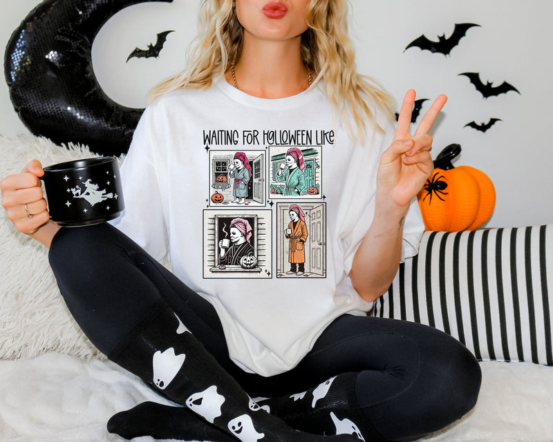 Waiting for Halloween (Michael) - Comfort Colors Unisex Adult Tee