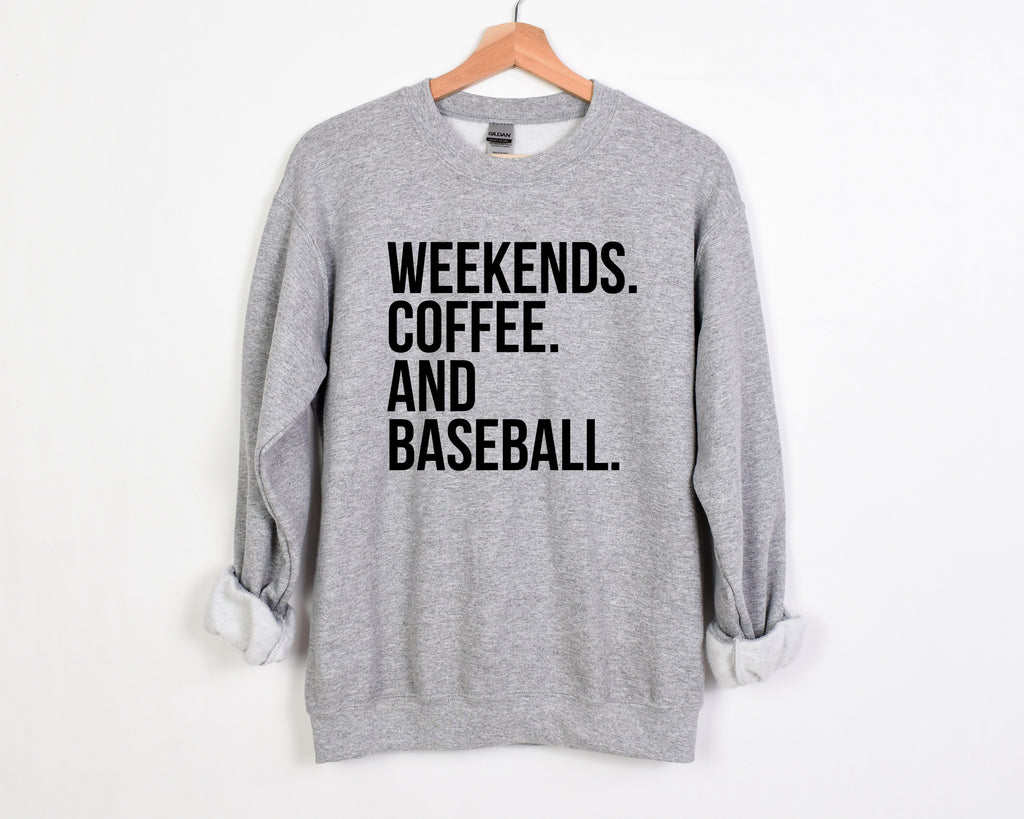 Weekends. Coffee. and Baseball - Unisex Adult Fleece Pullover