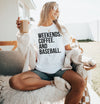 Weekends. Coffee. And Baseball - Comfort Colors Adult Tee