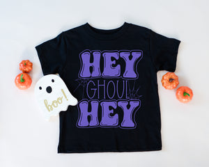Hey Ghoul Hey / Purple ink - Kids Halloween Tee