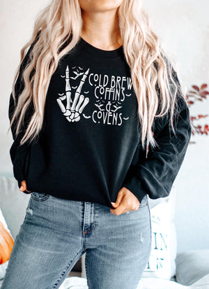 Cold Brew Coffins & Covens - Unisex Adult Fleece Pullover