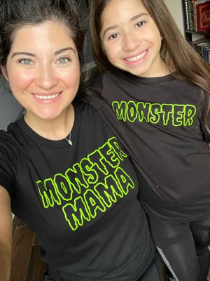 Monster - Kids Halloween Tee | Lime Green ink