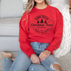 Farm Fresh Christmas Trees - Unisex Adult Fleece Pullover