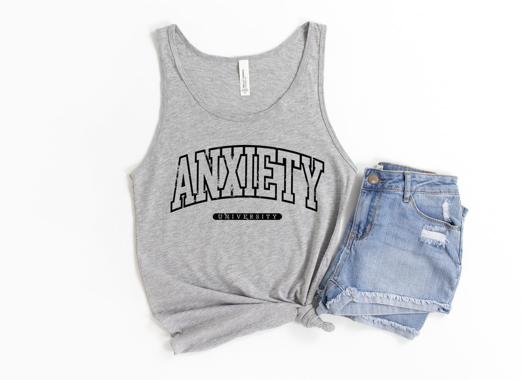 Anxiety University - Unisex Tank | Black ink