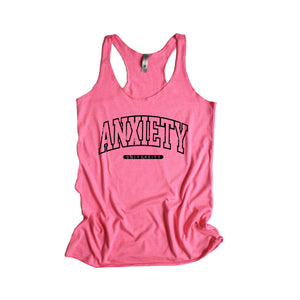 Anxiety University - Women's Racerback Tank | Black ink
