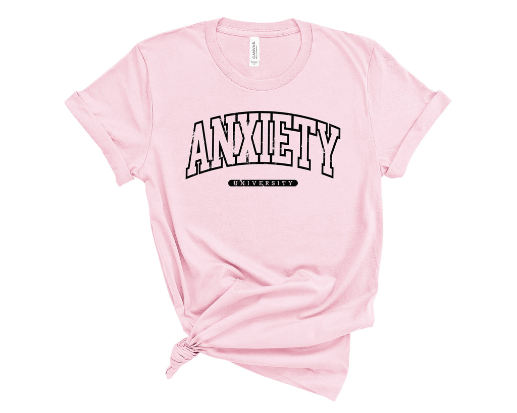 Anxiety University | Black ink - Unisex Adult Tee *multiple colors*