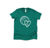 Basketball Heart Number - Custom Kids Tee